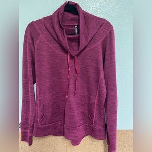 Kuhl Lea pullover, cowl neck sweater in pink- size XL